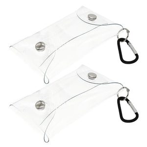 Clear Purse Bag Pouch Holder Small Mini Wallet Keychain Credit Card Case