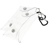 Clear Purse Bag Pouch Holder Small Mini Wallet Keychain Credit Card Case