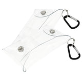 Clear Purse Bag Pouch Holder Small Mini Wallet Keychain Credit Card Case