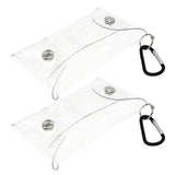 Clear Purse Bag Pouch Holder Small Mini Wallet Keychain Credit Card Case