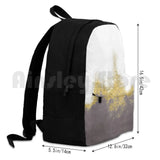 Modern Gray Abstract Golden Outdoor Hiking Backpack