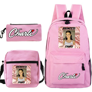 Charli D'Amelio School Bag for Teenage Girls Boys Kids High Capacity
