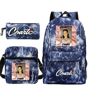 Charli D'Amelio School Bag for Teenage Girls Boys Kids High Capacity