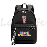 Charli DAmelio Milk Tea Cup School Backpack Girls Chain Accessories Bag