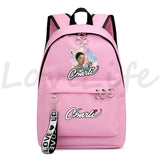 Charli DAmelio Milk Tea Cup School Backpack Girls Chain Accessories Bag