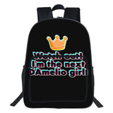 Charli Damelio Backpack Children Bag All-match Student School Bag