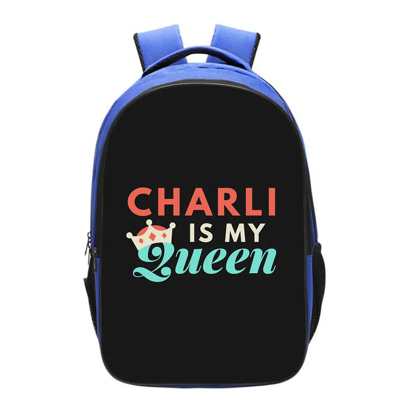 Charli Damelio Backpack Children Bag Ice Coffee Splatter Print