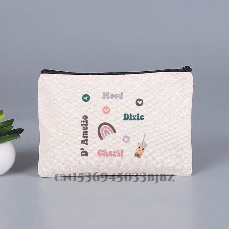 Charli Damelio Makeup Bag Classic Organizer Lady Pouch for Travel