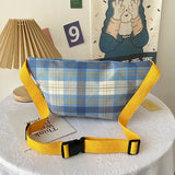 Canvas Women Ita Fanny Pack Clear Window Sling Bags Ladies Waist Belt Bag