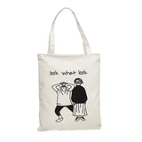 Women's Printed Canvas Shoulder Bag for Shopping