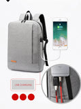 Waterproof Nylon 14 in Laptop Backpack USB Charging School Bag Men Women