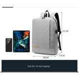 Waterproof Nylon 14 in Laptop Backpack USB Charging School Bag Men Women