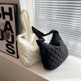 Winter Down Tote Bag Large Women's Handbag