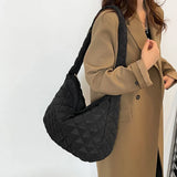 Winter Down Tote Bag Large Women's Handbag