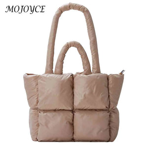 Ladies Handbags Winter Cotton-Padded Bag Soft Casual Warm Portable