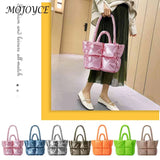 Winter Female Tote Bag Soft Nylon Casual Warm Portable