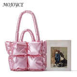 Winter Female Tote Bag Soft Nylon Casual Warm Portable