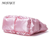 Winter Female Tote Bag Soft Nylon Casual Warm Portable