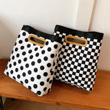 Checkerboard Office Ladies Large Capacity Clutch Bags