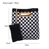 Checkerboard Office Ladies Large Capacity Clutch Bags
