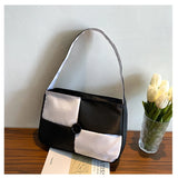 Checkerboard Shoulder Bags Women Vintage All-match Ladies Zipper Handbag