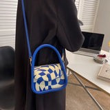 Soft Grid Shoulder Bag Crossbody Purse