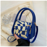 Soft Grid Shoulder Bag Crossbody Purse