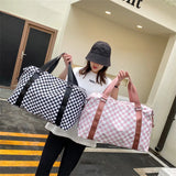 Checkerboard Travel Bag - Light Convenient Large Capacity