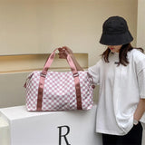 Checkerboard Travel Bag - Light Convenient Large Capacity