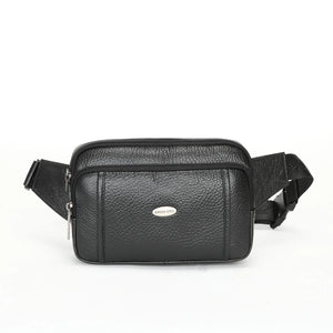 Leather Style Belt Bag Men Retro Waist Fanny Pack Coffee 7216