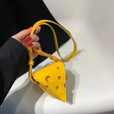 Cheese Shape Mini Crossbody Bags for Women Girl Small Shoulder Purses