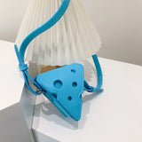 Cheese Shape Mini Crossbody Bags for Women Girl Small Shoulder Purses