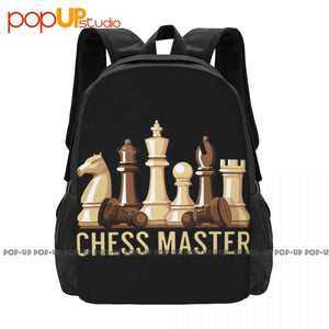 Chess Master Funny Board Game Backpack Large Capacity Gym Beach Bag