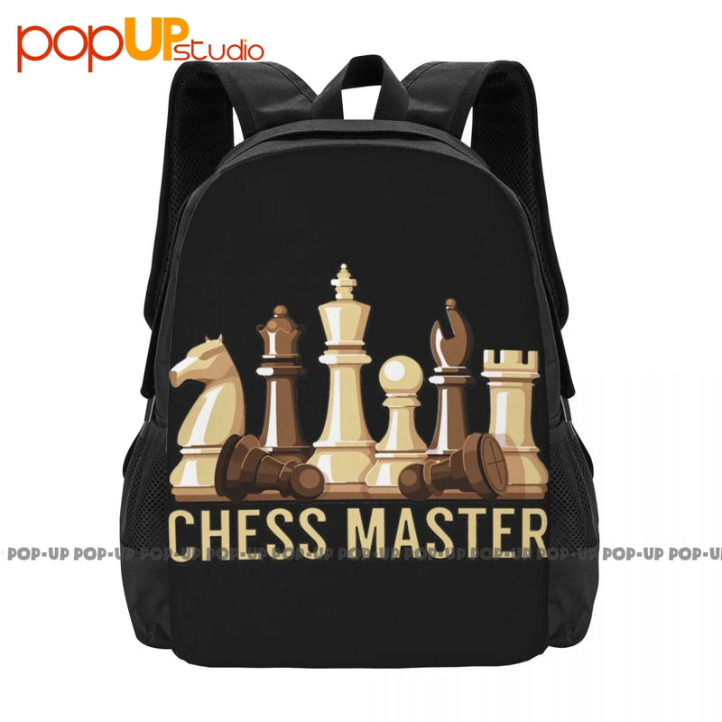 Chess Master Funny Board Game Backpack Large Capacity Gym Beach Bag