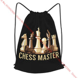 Chess Master Funny Board Game Drawstring Backpack Gym Beach Bag