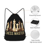 Chess Master Funny Board Game Drawstring Backpack Gym Beach Bag