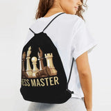 Chess Master Funny Board Game Drawstring Backpack Gym Beach Bag