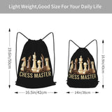 Chess Master Funny Board Game Drawstring Backpack Gym Beach Bag