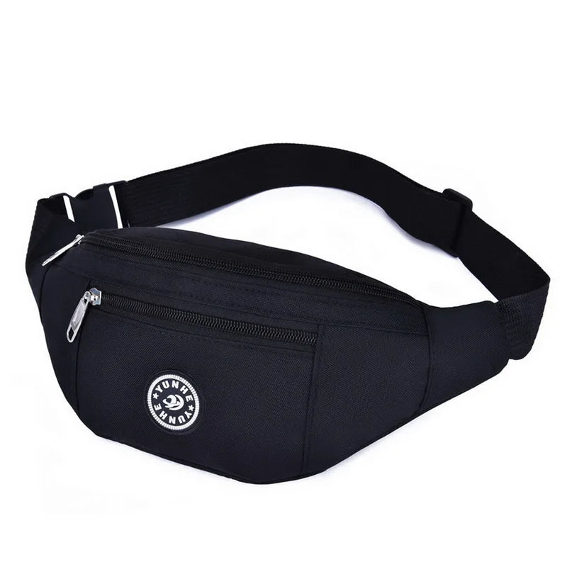 Nylon Waist Bag Men Women Travel Purse Phone Pouch Pocket Hip Bag Waist Pack