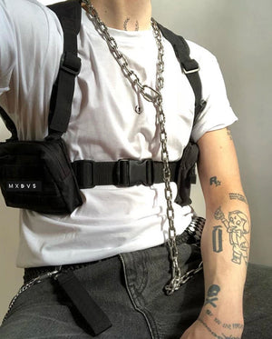 Men's Chest Bag Vest Hip-Hop Style Tactical Pack