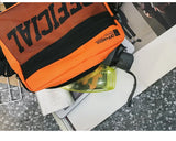 Men's Letter Print Vest Chest Bag Streetwear Backpack