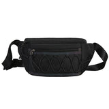 Men's Canvas Waist Bag Reflective Crossbody Pack