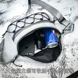 Men's Canvas Waist Bag Reflective Crossbody Pack