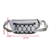 Men's Canvas Waist Bag Reflective Crossbody Pack