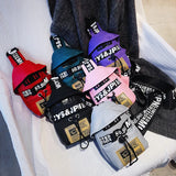 Letter Running Girls Crossbody Bags Student Sport Waist Pack Female Mini Women C