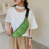 Women's Chest Bag Outdoor Pea Shape Crossbody Bag