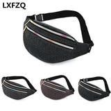 Sequin Fanny Pack Women Waist Bag Money Belt Phone Purse