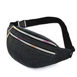 Sequin Fanny Pack Women Waist Bag Money Belt Phone Purse