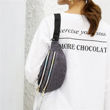 Sequin Fanny Pack Women Waist Bag Money Belt Phone Purse