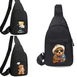 Bear Print Chest Pack Waist Pack Unisex Hip Bum Bag